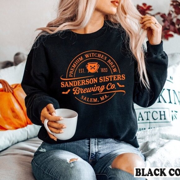 Sanderson Sisters Brewing Co Halloween Hocus Pocus Spooky Sweatshirt - Picture 1 of 5